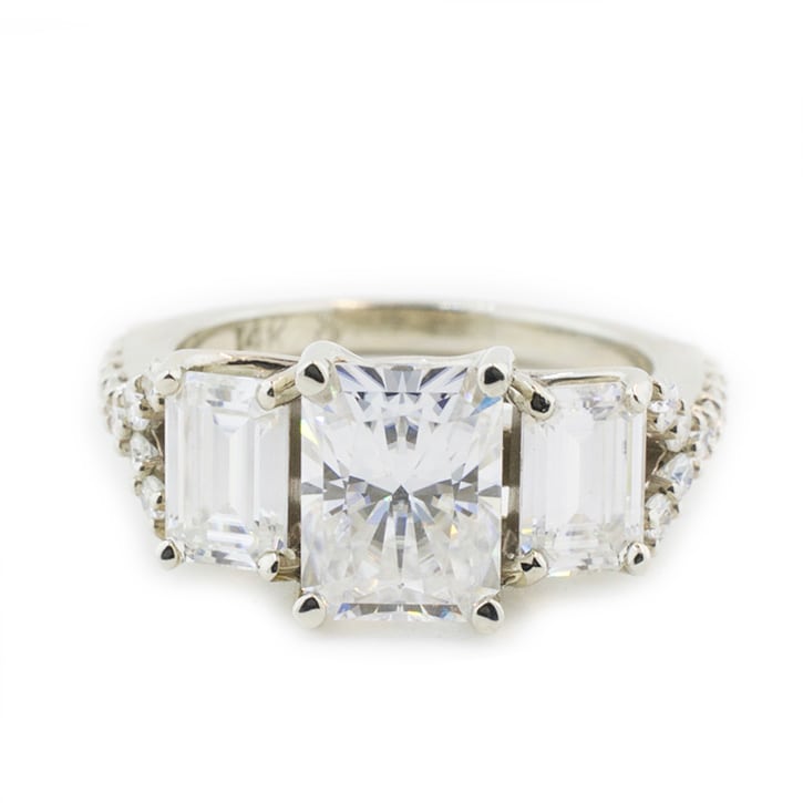 The Chelsea a custom engagement ring white moissanite ethically made