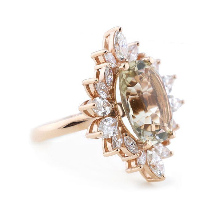An ethical engagement ring designed by Abby Sparks Jewelry.