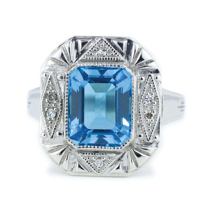 custom-engagement-ring-platinum-blue-topaz-southwestern-engraving-megan-foster