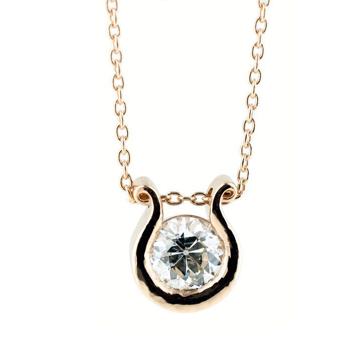 Diamond Horseshoe Pendant Necklace