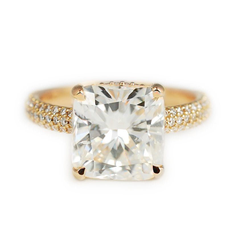 4 Carat Rose Gold Pave Engagement Ring