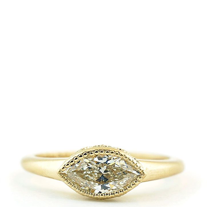 The Tori a bezel set engagement ring for the bride with an active lifestyle.