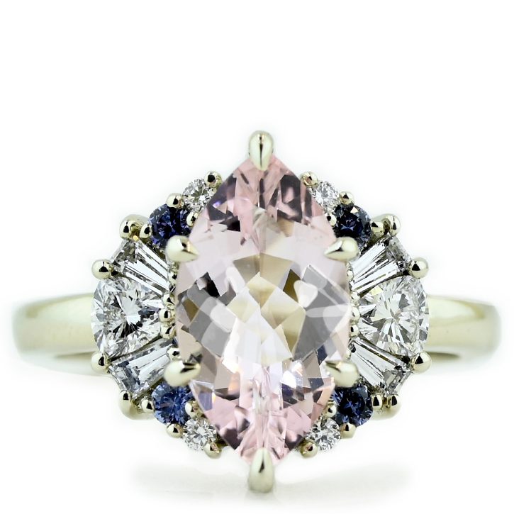 Marquise Morganite Right Hand Ring