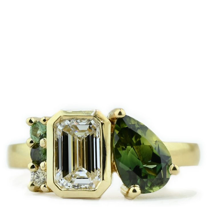 Toi Et Moi Sapphire and Diamond Ring
