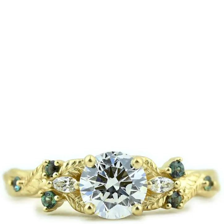 Forest Inspired Diamond Engagement Ring