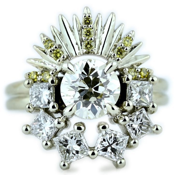 Repurposed Family Diamond Sunbeam Ring